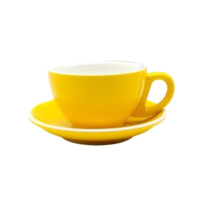 180ml Specialty Coffee Cup & Saucer Set - Yellow - Kape de Filipina