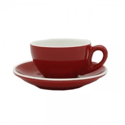 180ml Specialty Coffee Cup & Saucer Set - Red - Kape de Filipina
